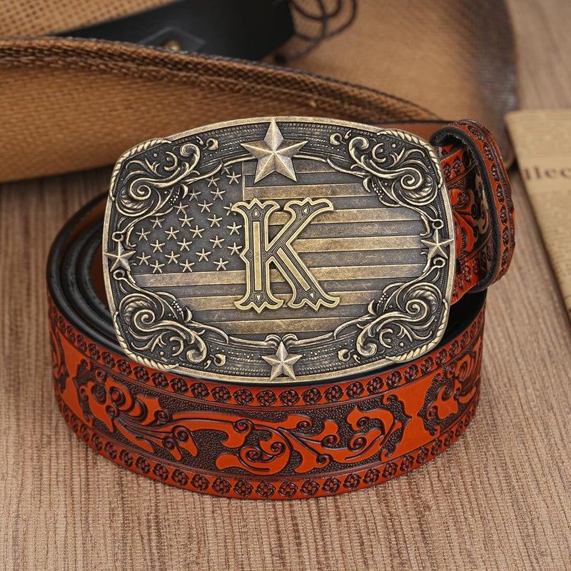 Flipslo Store Western Belt Buckle for Men Women Initial Letter A to Z Cowboy Belt Buckle Texas Buckle hebillas vaqueras para hombre - Image 4